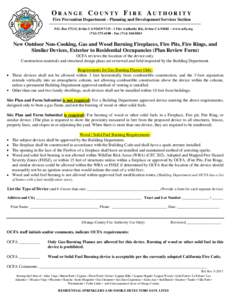 ORANGE COUNTY FIRE AUTHORITY Fire Prevention Department - Planning and Development Services Section P.O. Box 57115, Irvine CA[removed]Fire Authority Rd., Irvine CA 92602 – www.ocfa.org[removed] - Fax (714)