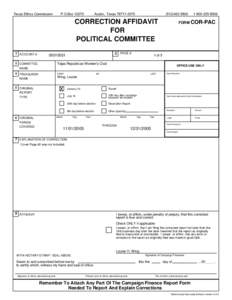 Texas Ethics Commission  P.O.Box[removed]Austin, Texas[removed]