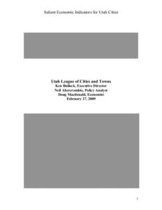 Recessions / Unemployment / Socioeconomics / Utah / Economy of the United States / Tax / Salt Lake City / Economics / Macroeconomics / Economic indicator