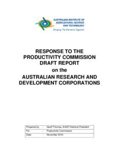 Response to the Productivity Commission Draft Report by AIAST[removed]Final