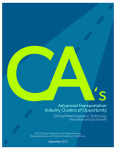 CA  ‘s Advanced Transportation Industry Clusters of Opportunity