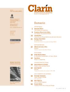 DIRECTOR  JOSÉ LUIS GARCÍA MARTÍN REVISTA DE NUEVA LITERATURA Año XX • Nº 118 • Julio-Agosto de 2015 • 7 €