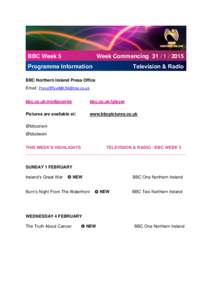 BBC Week 5  Week Commencing[removed]Programme Information