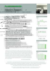 Interim Report  For the period January – September 2011  •  October 31, 2011, 9.00 am January−September 2011 Compared to January−September 2010