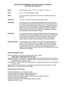 Microsoft Word - Draft Syllabus Fall 2011