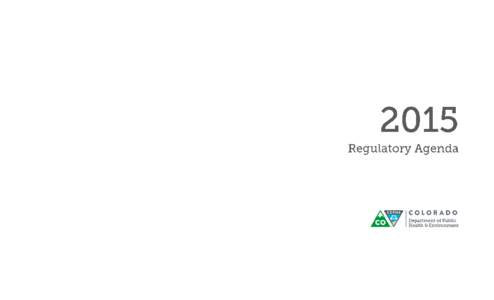 2015 Regulatory Agenda Brief Description of Rule Board or Commission