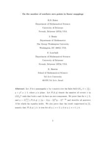 On the number of nowhere zero points in linear mappings R.D. Baker Department of Mathematical Sciences University of Delaware Newark, Delaware 19716, USA J. Bonin