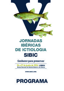 V Jornadas Ibéricas de Ictiologia  SIBIC