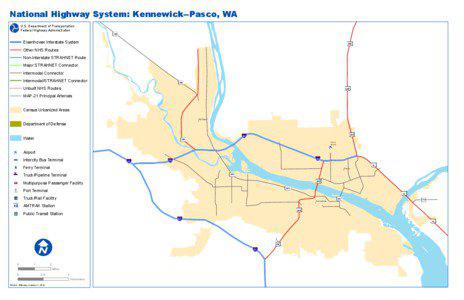 Tri-Cities /  Washington / Pasco Intermodal Train Station / Washington State Route 240 / National Highway System / Tri-Cities Airport / Kennewick /  Washington / Miami Central Station / Connector / Franklin County /  Washington / Washington / Pasco /  Washington