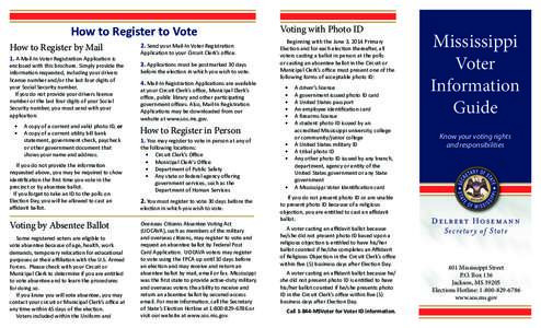 Mississippi Voter Information Guide 2014.indd