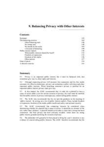Microsoft Word - FR123 9. Balancing Privacy with Other Interests.docx