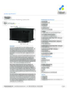 product specification  TS221 Dual 21 inch Direct-Radiating Subwoofer