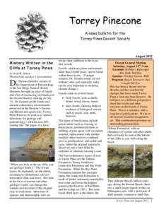 Torrey Pinecone A news bulletin for the Torrey Pines Docent Society August 2012