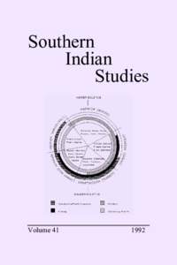 Southern Indian Studies, vol. 41