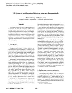 2D Shape Recognition Using Biological Sequence Alignment Tools