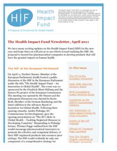 HIF Newsletter - April 2011