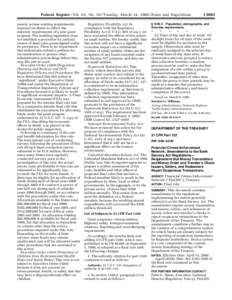 Federal Register / Vol. 65, No[removed]Tuesday, March 14, [removed]Rules and Regulations merely revises existing requirements imposed on States to reflect the statutory requirements of a new grant program. The enabling legis