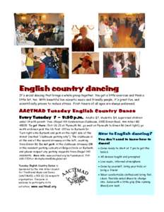 AACTMAD Tuesday English Country Dance