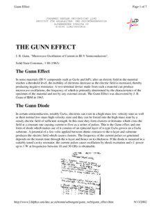 Gunn Effect  Page 1 of 7