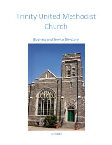 Trinity United Methodist Church Business and Service Directory