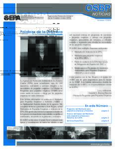 OSBP September Newsletter (Spanish)