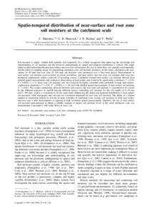 HYDROLOGICAL PROCESSES Hydrol. Process. 22, 2699– [removed]Published online 8 October 2007 in Wiley InterScience (www.interscience.wiley.com) DOI: [removed]hyp[removed]Spatio-temporal distribution of near-surface and r