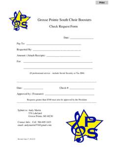 Grosse Pointe South Choir Boosters