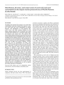 Environmental Conservation 31 (2): 111–121 © 2004 Foundation for Environmental Conservation  DOI:[removed]S0376892904001250 Distribution, diversity, and conservation of coral reefs and coral communities in the largest 