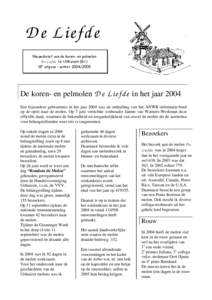 D e Liefde Nieuwsbrief van de koren- en pelmolen D e Liefde te Uithuizen (Gr.) 15e uitgave – winterDe koren- en pelmolen D e