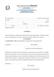 Istituto Comprensivo Statale “Il Pontormo” Viale Beato G. Parenti, Carmignano – PO C.FTel.: Fax.: E_mail:  