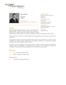 Alain Laplante Associate Montréal Industry Expertise Banking and Financial Services