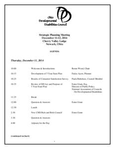 Ohio DD Council Strategic Planning Meeting