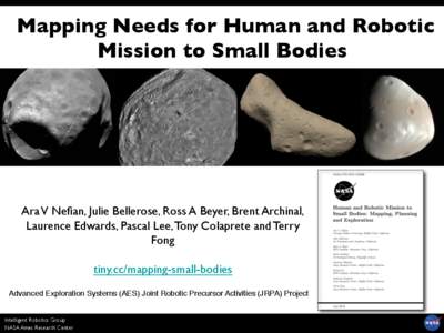 Mapping Needs for Human and Robotic Mission to Small Bodies 