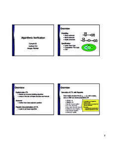 Overview Modelling Algorithmic Verification Comp4151 Lecture 5-A