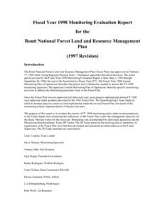 Microsoft Word - Fiscal Year 1998 Monitoring Evaluation Report.doc