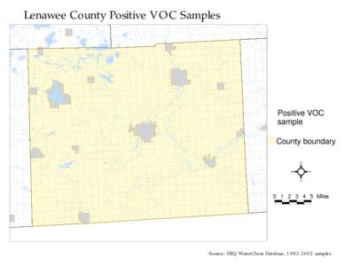 Lenawee County Positive VOC Samples T $ $ T