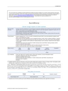 Water and Climate Change Adaptation