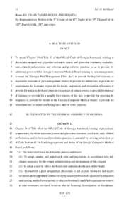 13  LC 33 5035S/AP House Bill 178 (AS PASSED HOUSE AND SENATE) By: Representatives Weldon of the 3rd, Cooper of the 43rd, Taylor of the 79th, Channell of the