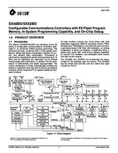 April, 2002  SX48BD/SX52BD Configurable Communications Controllers with EE/Flash Program Memory, In-System Programming Capability, and On-Chip Debug 1.0