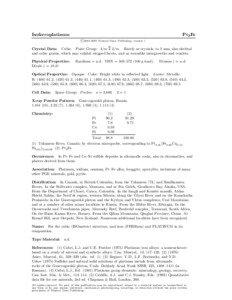 Sulfide minerals / Crystallography / Sperrylite / Braggite / Platinum group / Stillwater igneous complex / Chemistry / Economic geology / Matter