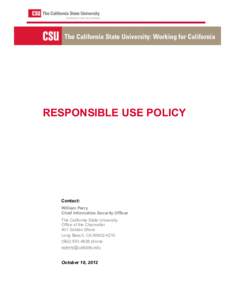 Crime prevention / Cryptography / Information governance / National security / Computer security / California State University / Information security / Vulnerability / System administrator / Humboldt State University / ISO/IEC 27001:2005 / California State Student Association