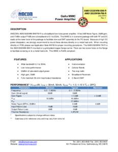 GaAs MMIC Power Amplifier