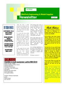 June[removed]MiniTech Engineering & Model Supplies Newsletter