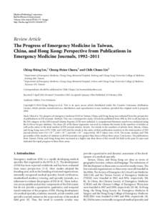 Academic publishing / Bibliometrics / Emergency medicine / Journal Citation Reports / Annals of Emergency Medicine / Emergency Medicine Journal / Impact factor / Trauma / The New England Journal of Medicine / Publishing / Medicine / Academia