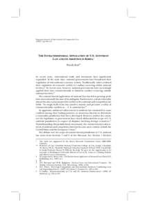 Singapore Journal of International & Comparative Law[removed]pp 386–411 The Extraterritorial Application of U.S. Antitrust Law and its Adoption in Korea∗ Won-Ki Kim∗∗