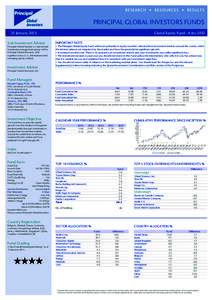 PRINCIPAL GLOBAL INVESTORS FUNDS 31 January 2015 Sub Investment Advisor Principal Global Equities is a specialized investment management group within Principal Global Investors, with