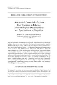 INFANCY, 6(2), 155–163 Copyright © 2004, Lawrence Erlbaum Associates, Inc. THEMATIC COLLECTION: INTRODUCTION  Automated Corneal-Reflection