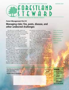 California Forest Stewardship Program  F ores tl and Steward  WINTER 2007