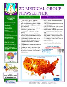 2D MEDICAL GROUP NEWSLETTER CYBER HEALTH INFORMATION CORNER Here are websites that