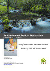 Environmental Product Declaration According to ISO 14025